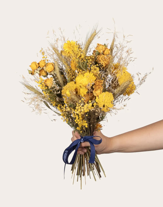 Féerie jaune - Bouquet de fleurs séchées