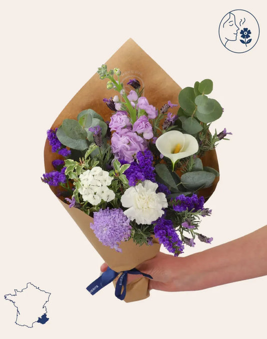Bouquet de saison - Bleu et blanc